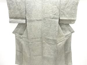 アンティーク　本場小千谷ちぢみ　抽象模様織り出し着物